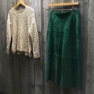 Vintage pig suede skirt